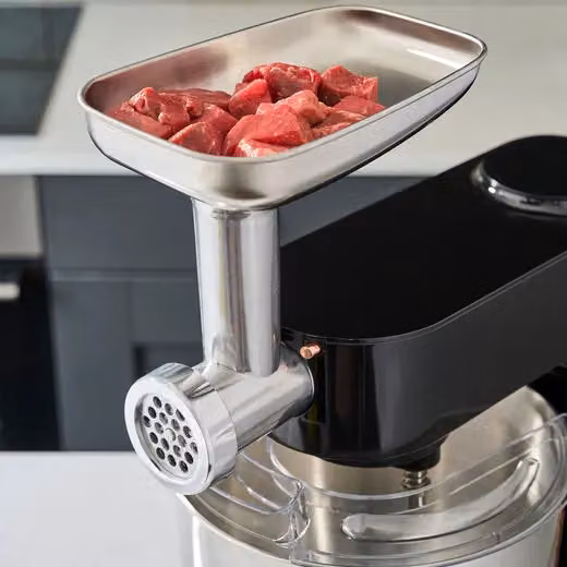 Cooks Professional Multi-Function 1800W Digital Stand Mixer with 8L Stainless Steel Bowl, Blender and Meat Mincer Capability in Black and Rose Gold – 5