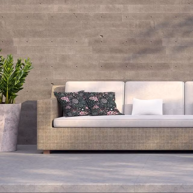 Andrew Lee Green Floral Pattern Square Outdoor Cushion, W/D/H: 60 x 60 x 60 cm