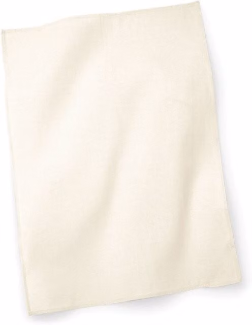 Westford Mill Plain Cotton Tea Towel with Hanging Loop in Beige/Sand
