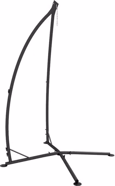 Matteo Heavy Duty Metal Hammock Chair Stand in Black, H 215 x W 110 x D 150 cm