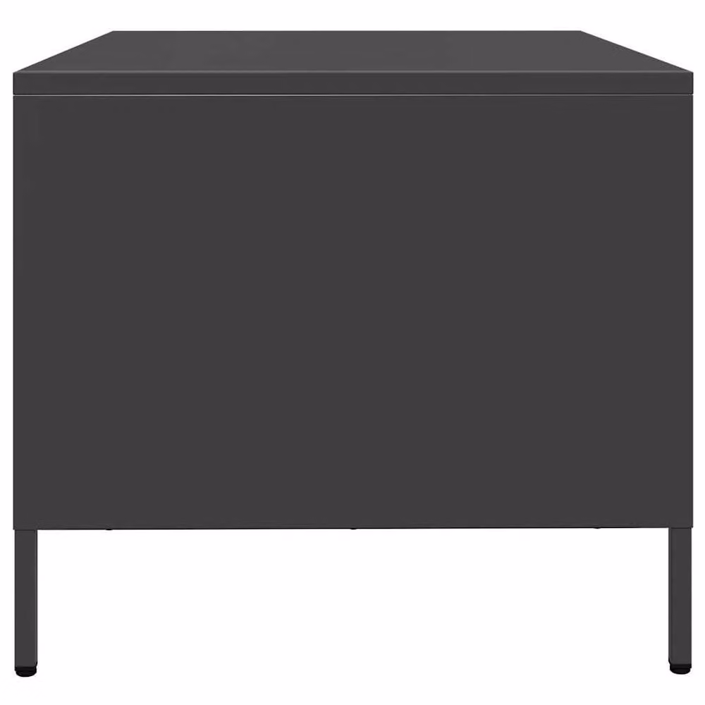 Berkfield Home Sturdy Black Coffee Table with Cold-rolled Steel, W: 101.5 cm, D: 50 cm, H: 43.5 cm – 4