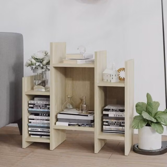 Berkfield Home Sonoma Oak Side Cabinet in Beige, W/D/H: 60 x 26 x 60 cm – 1