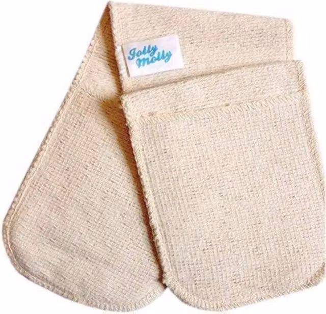 Dexam Bump Cloth Double Oven Gloves in White Cotton