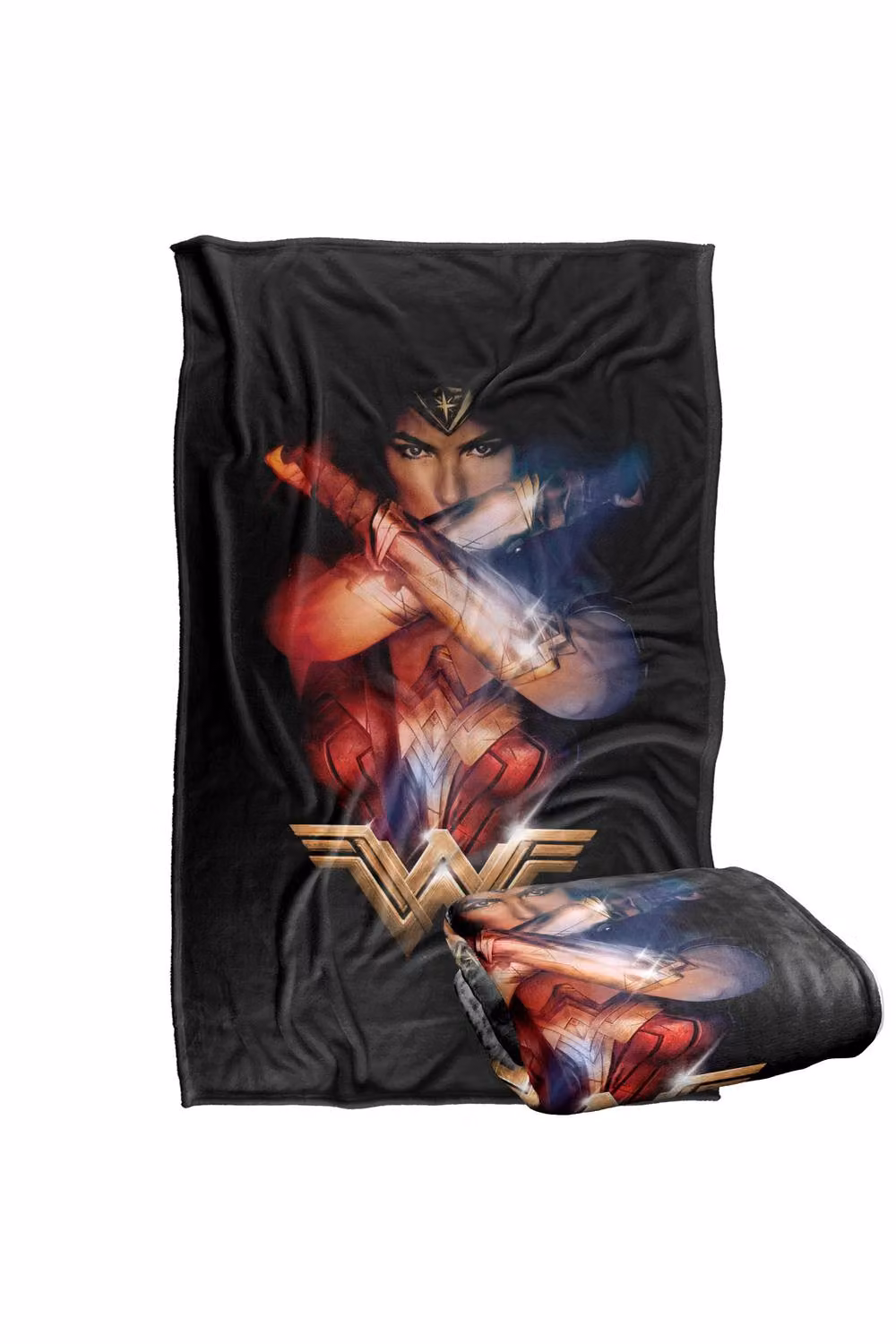 Warner Bros. Wonder Woman Arms Crossed Super Soft Fleece Throw Blanket, Multicolour, W: 91 cm, D: 147 cm – 7