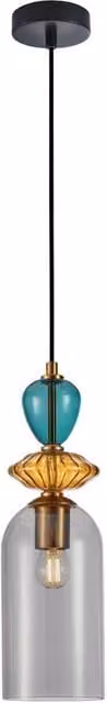 Netlighting Busco Slim Pendant Ceiling Light in Gold and Black with Grey Smoked Glass Shade