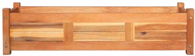 Berkfield Home Garden Acacia Wood Raised Beds, 2 Pack, Brown, W: 100 cm, D: 30 cm, H: 25 cm – 1