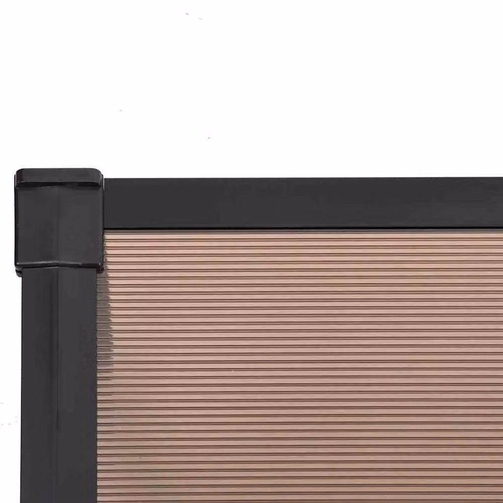 Berkfield Home Black Polycarbonate and Aluminium Door Canopy W: 297.5 cm, D: 90 cm – 5