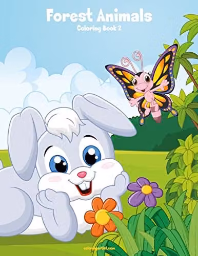 Forest Animals Coloring Book 2: Volume 2 Multicolour Childrens Coloring Book by Createspace