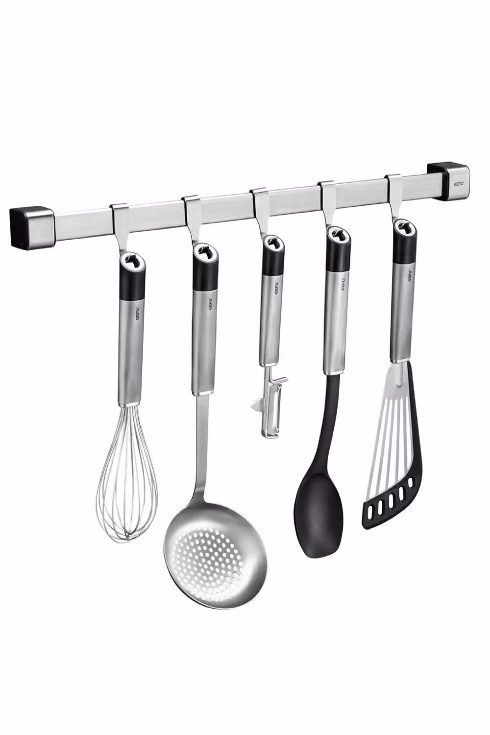Gefu Smartline Kitchen Tool Rail, Silver Stainless Steel Wall-Mounted Organiser, Width: 50 cm – 1