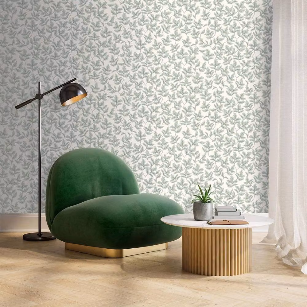World of Wallpaper Arts & Crafts Leaf Botanical Floral Wallpaper in Olive Green – 2