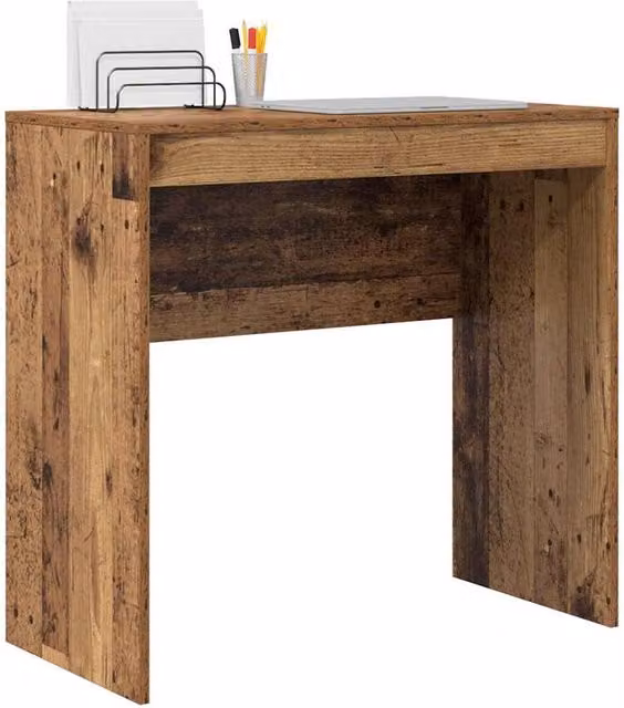 Berkfield Home Rustic Writing Desk in Brown Wood, W/D/H: 80 x 40 x 76 cm – 1