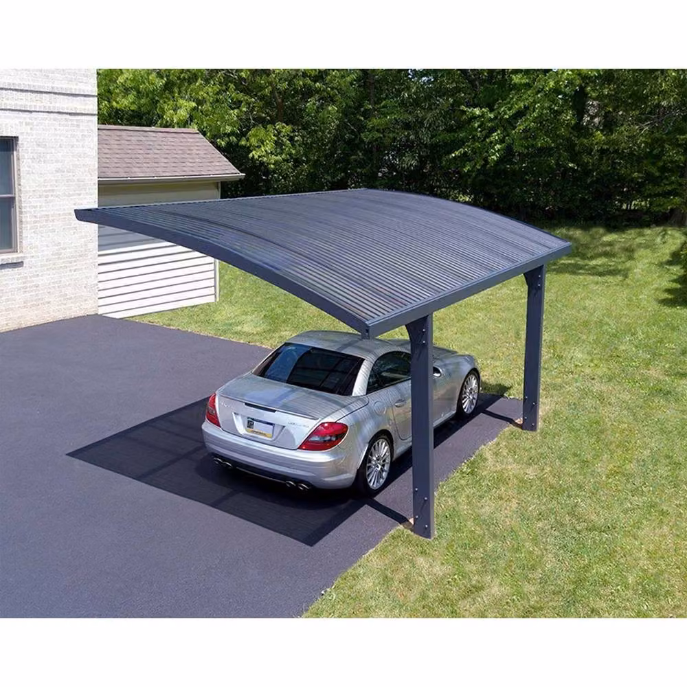 Palram Arizona Wave Single 5000 Curved Carport, Grey, W: 289 cm, D: 495 cm, H: 273.5 cm – 4