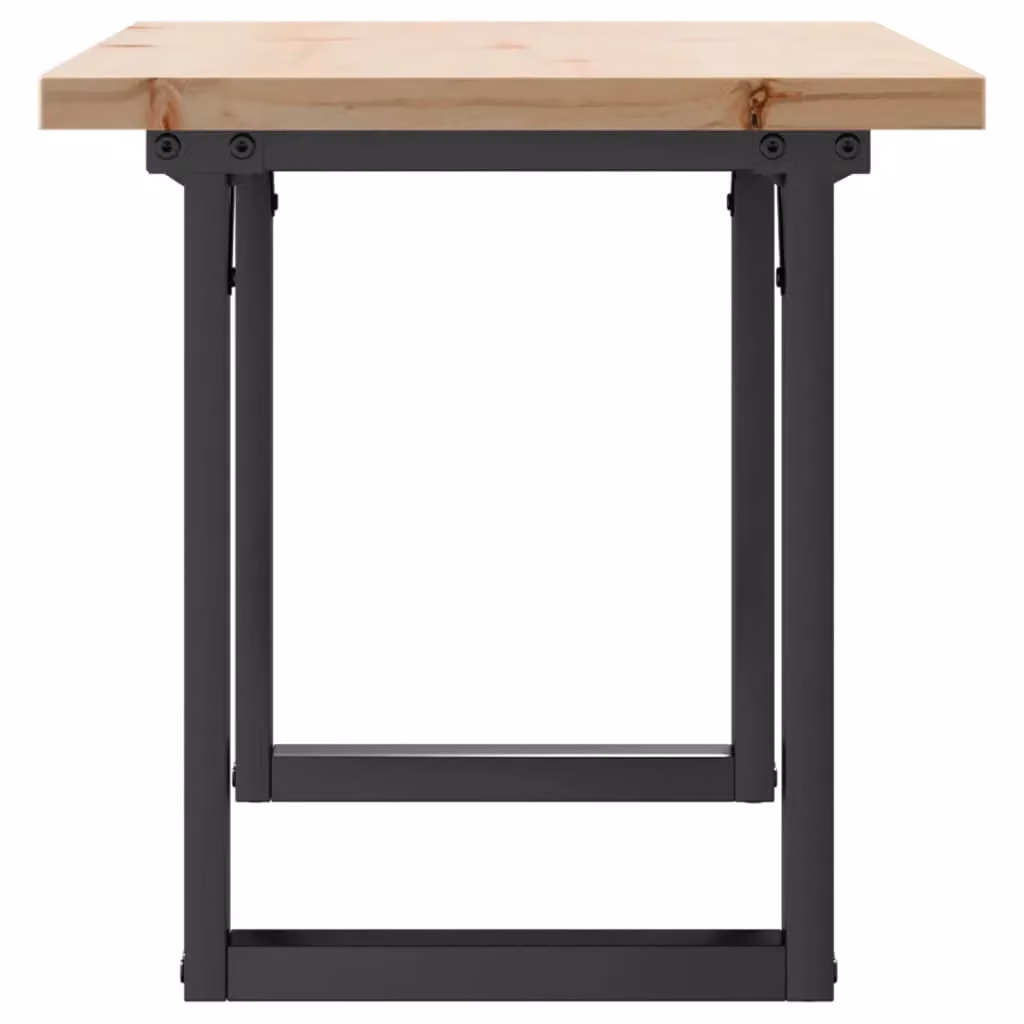 Berkfield Home O-Frame Coffee Table in Brown Solid Pine and Steel, W/D/H: 90 x 40 x 45.5 cm – 3