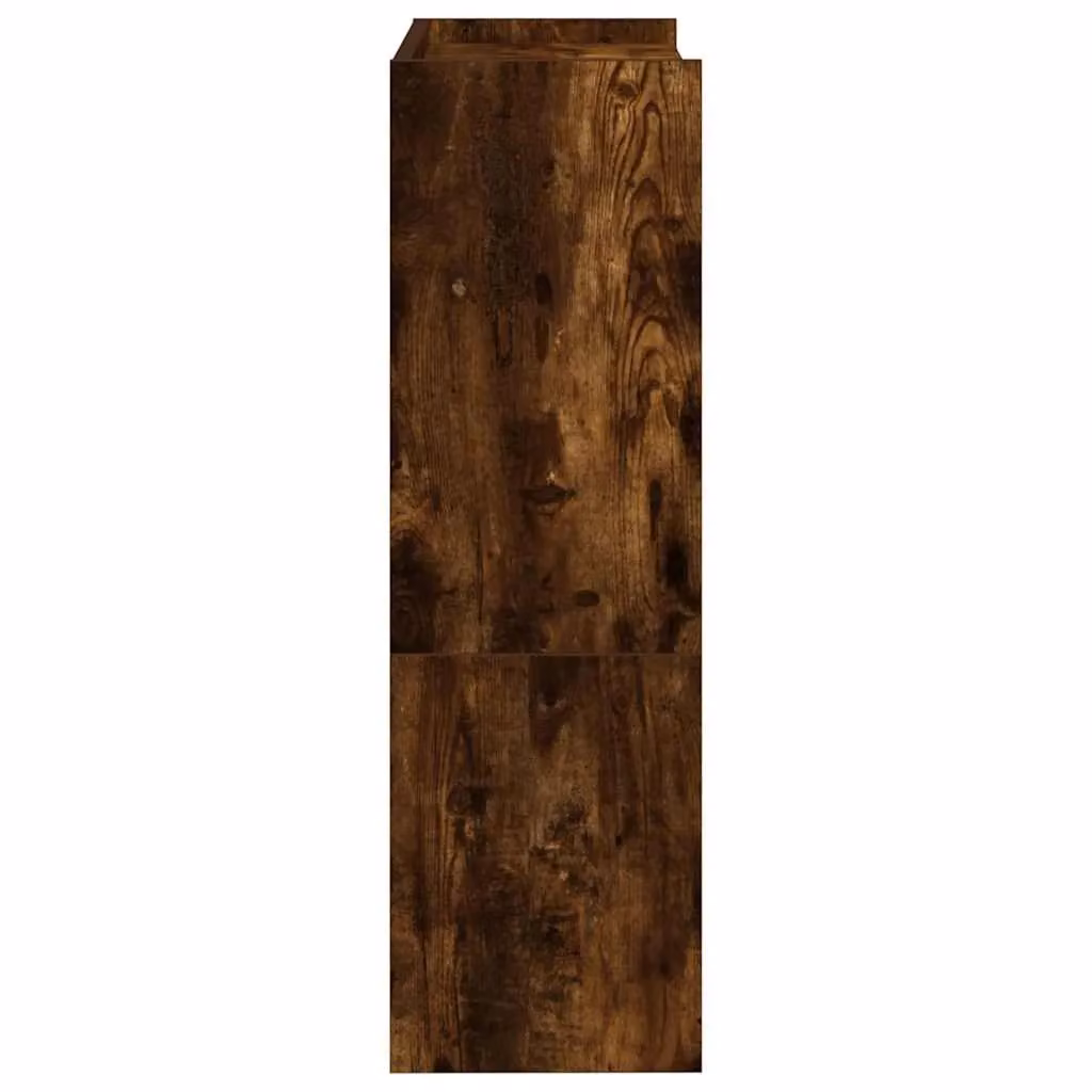 Berkfield Home Smoked Oak Shoe Rack in Brown, W/D/H: 60 x 25 x 81 cm – 4