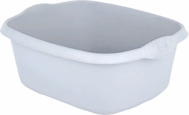 FLAVORA White Large Plastic Washing Up Bowl, 12L