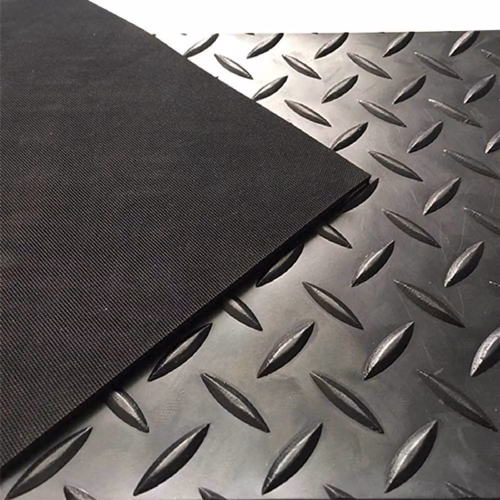 FLAVORA Non-Slip Black Rubber Garage Flooring Sheeting Matting – 4