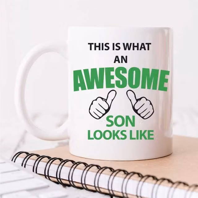 60 Second Makeover This Is What An Awesome Son Looks Like White Ceramic Mug – 1