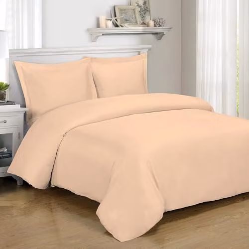 Home Sweet Home UK Microfibre Duvet Cover and Pillowcase Set, Beige, Super King (Duvet Cover: 200 x 200 cm, Pillowcases: 48 x 74 cm) – 3