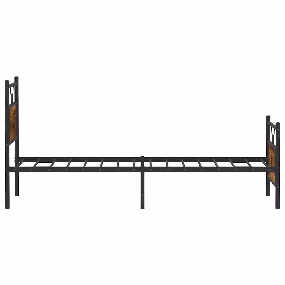 Berkfield Home Single Bed Frame in Smoked Oak Brown, Engineered Wood, W/D/H: 90 x 190 cm – 4