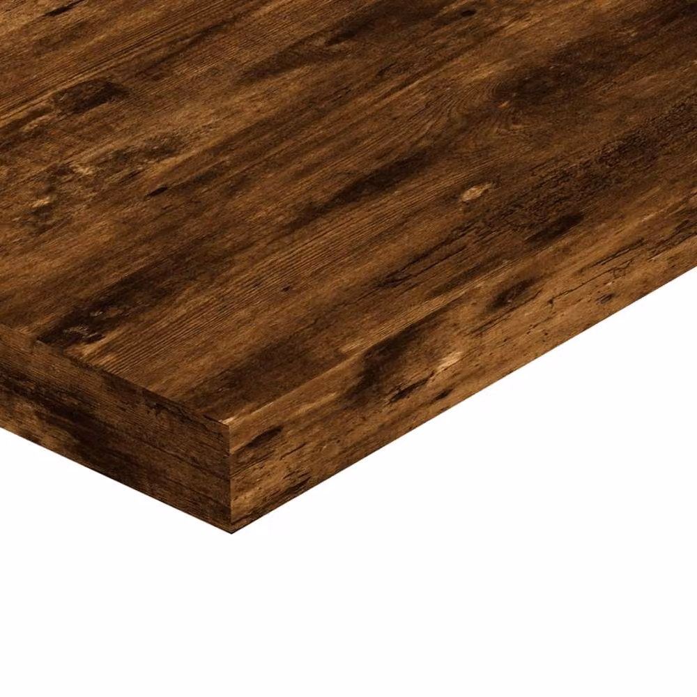 Berkfield Home Set of 4 Smoked Oak Wall Mounted Shelves, Brown, W: 40 cm, D: 10 cm, H: 1.5 cm – 5