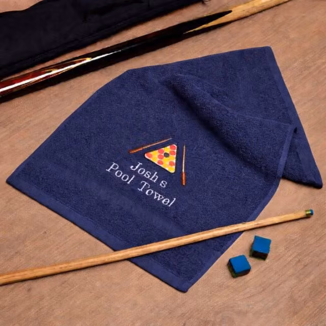 Duncan Stewart Personalised Pool Player Towel in Blue