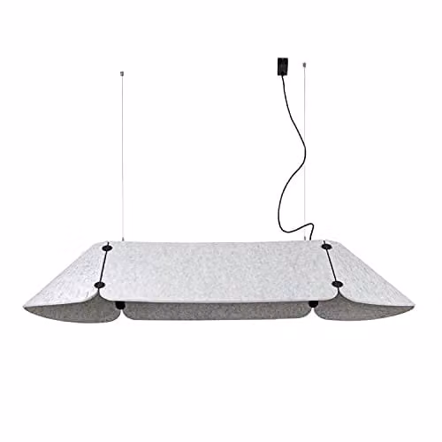 Faro Barcelona Fonovia Grey Suspended Rectangular LED Pendant Light 50W 3000K Warm White W: 240 cm