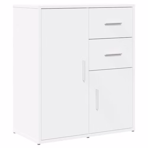 vidaXL Modern White Sideboard in Matt MDF, W/D/H: 60 x 31 x 70 cm