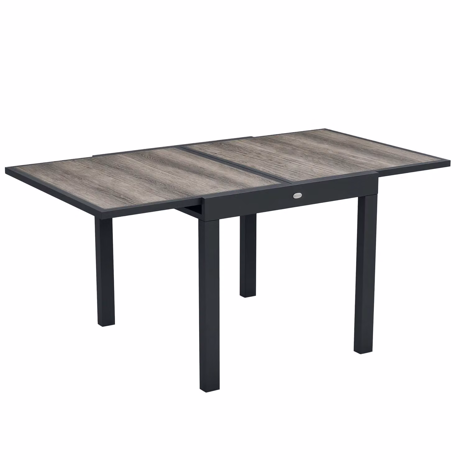 OUTSUNNY Extendable Grey Aluminium Rectangle Outdoor Dining Table – 2