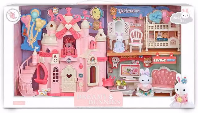 Dreamy Bunnies Castle Playset in Pink
