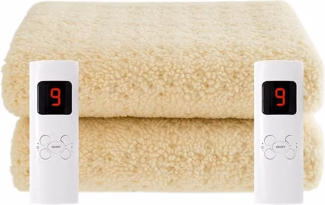 Sweet Dreams Electric Heated Blanket in Beige, King Size, 180 x 200 cm