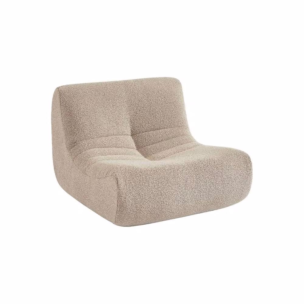 sweeek Children's Armchair in Beige Textured Boucle Fabric W/D/H: 41 x 45 x 50 cm – 2