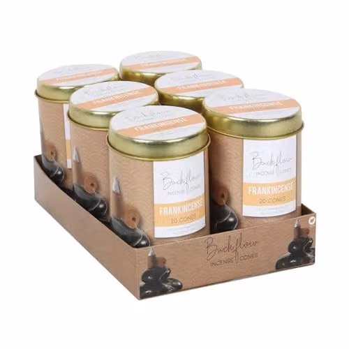 Something Different 20 Jumbo Natural Backflow Incense Cones in a Brown Metal Tin – 2