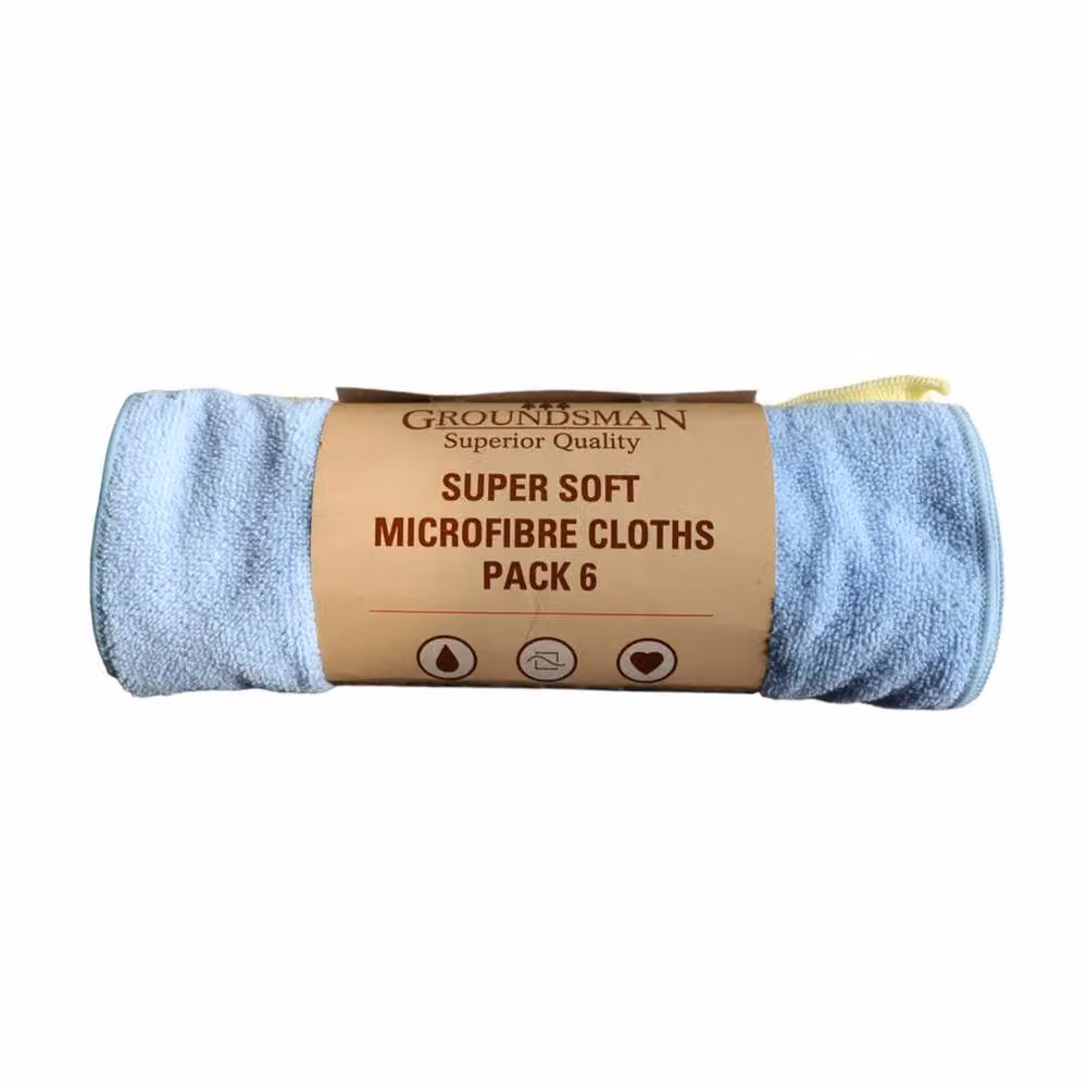 Groundsman Highly Absorbent Microfibre Cleaning Cloths, Pack of 6, Multicolour – 2