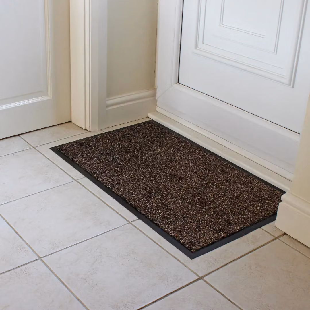 JVL Admiral Brown Microfibre Striped Barrier Doormat W: 50 cm, D: 80 cm – 2