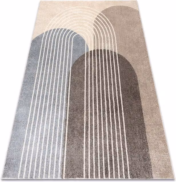 RugsX Fusion Geometric Modern Rug in Beige, W: 120 cm, L: 170 cm