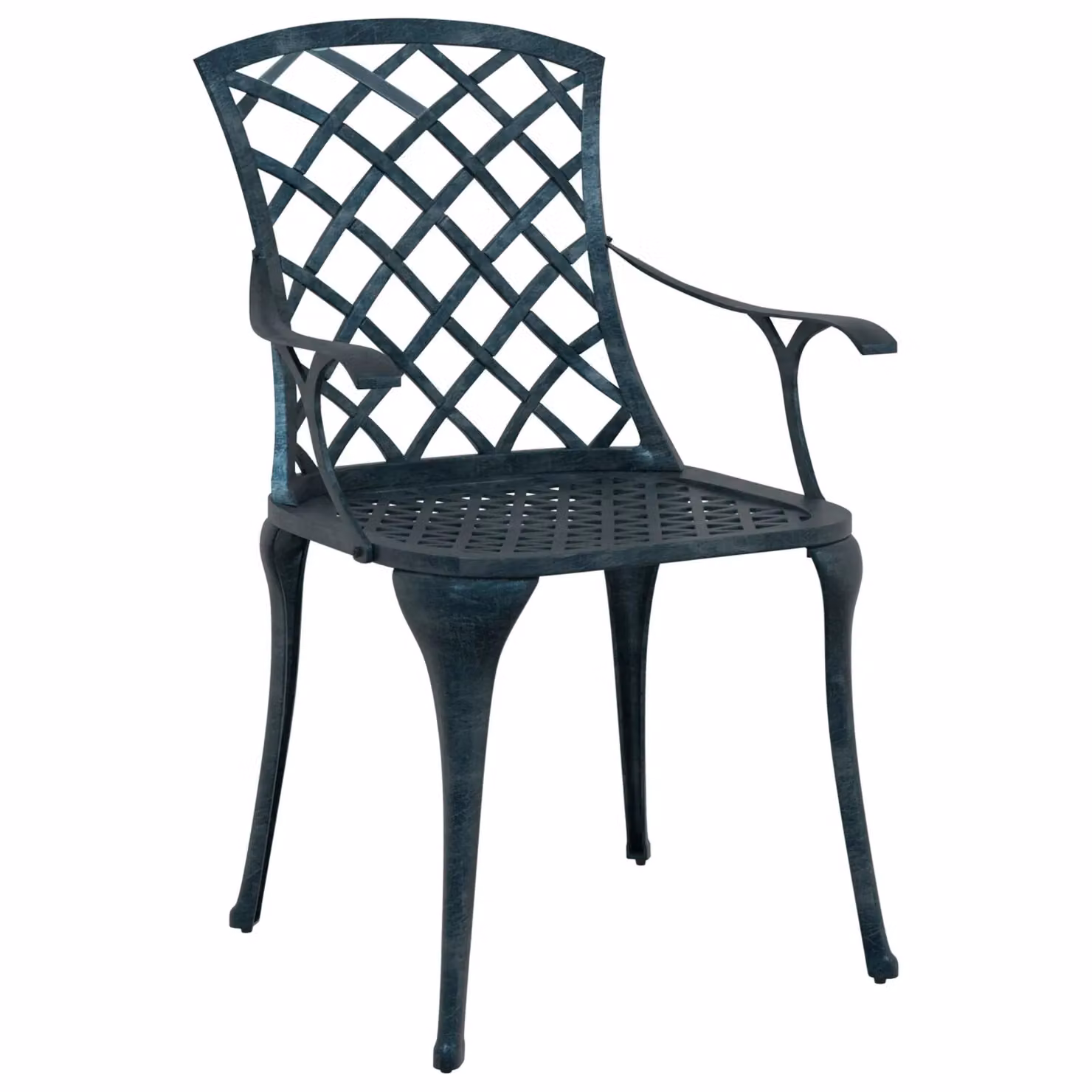 Berkfield Home Stackable Garden Chairs, Set of 4, Matt Green Powder Coated Cast Aluminium – 3