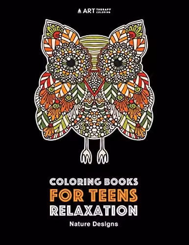 Nature Designs Relaxation Colouring Book for Teens with Stress Relieving Patterns in Multicolour