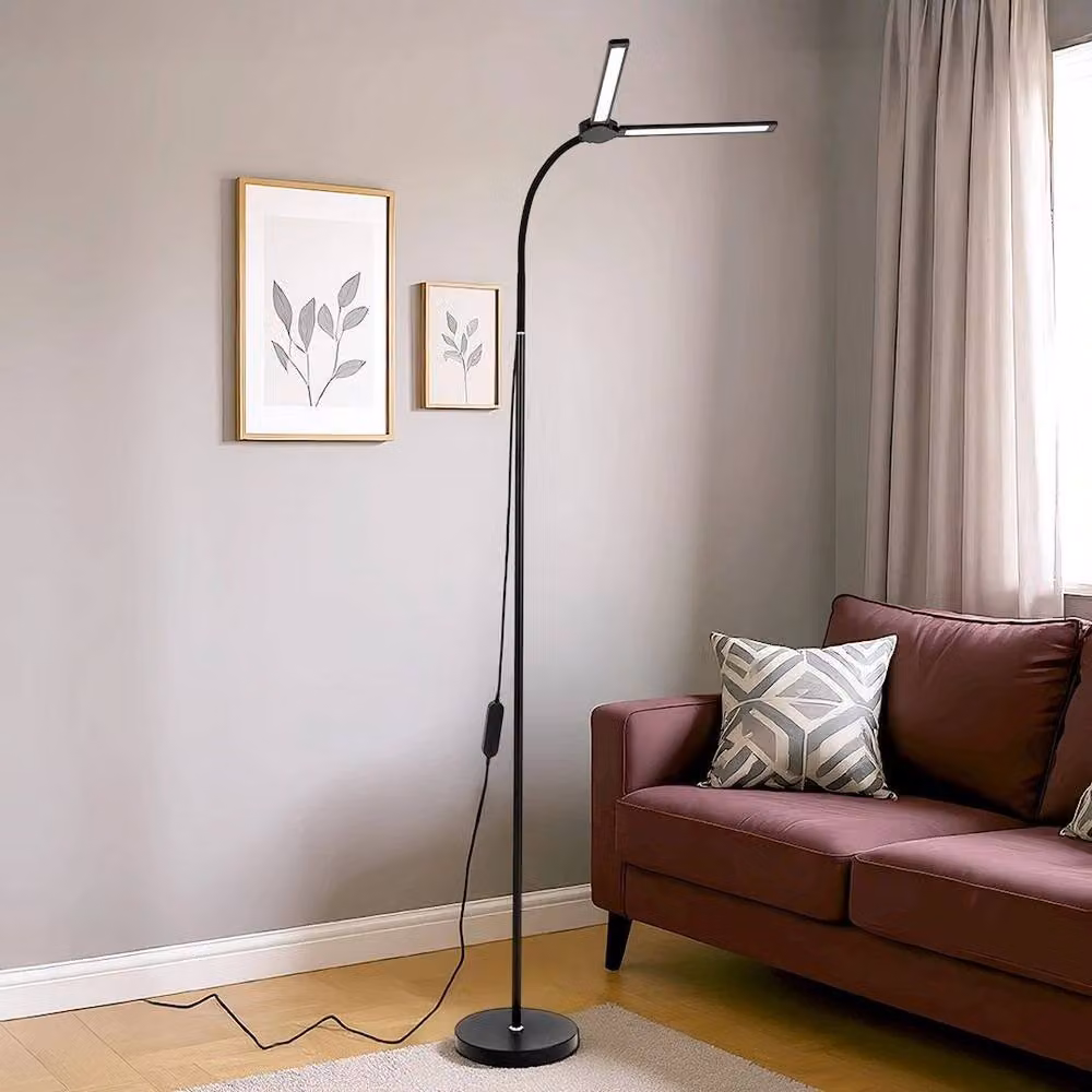 EONLION Modern LED Free Standing Floor Light in Black – 4