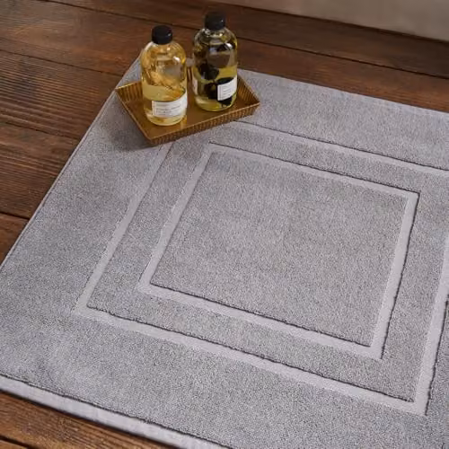 Christy Brixton Cotton Bath Mat, Grey, W/D: 60.0 x 60.0 cm – 2