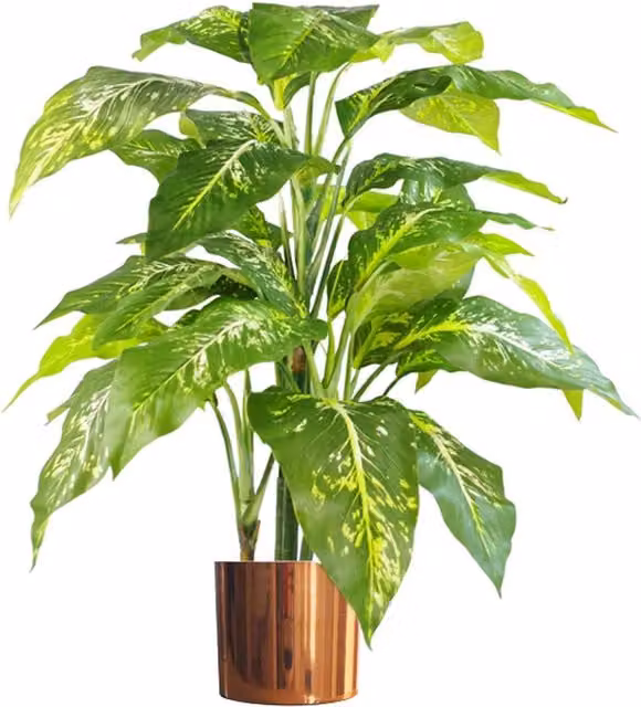 Dyzi Green Artificial Tree with Metal Planter, Height: 100 cm