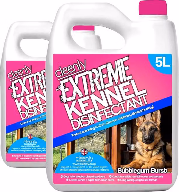 Cleenly Extreme Kennel Disinfectant, Deodoriser and Cleaner in Bubblegum, 10 l
