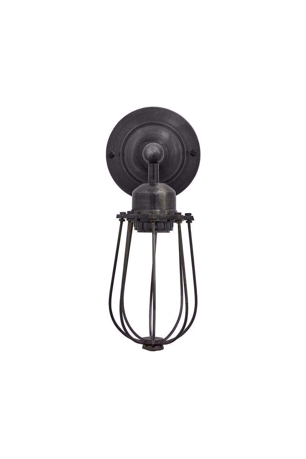 Industville Orlando Metal Wire Cage Wall Light in Pewter Dark Grey – 2