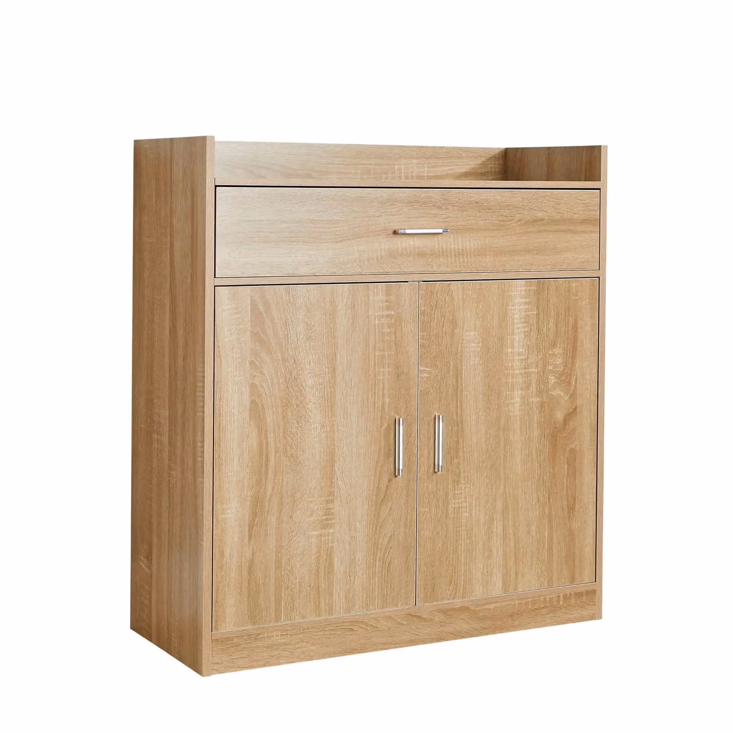 Home Source Brown 2 Door Shoe Storage Cabinet Hallway Organiser W/D/H: 82 x 34 x 90 cm – 2