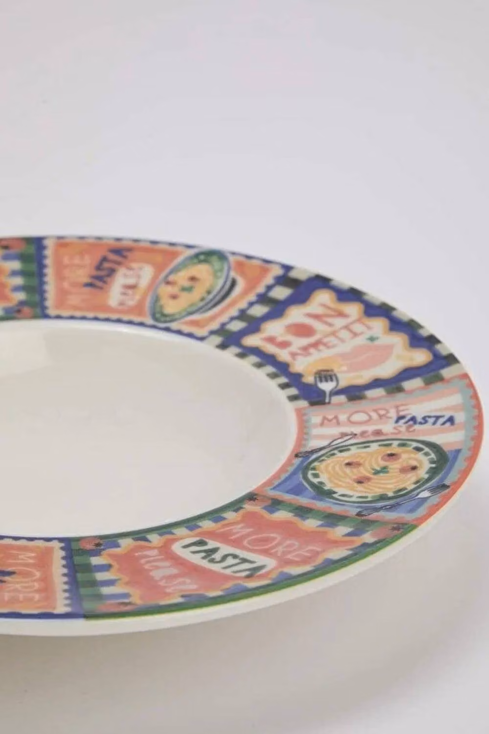 WOVCOR Multicolour Porcelain Pasta Bowl, Diameter: 27 cm – 2