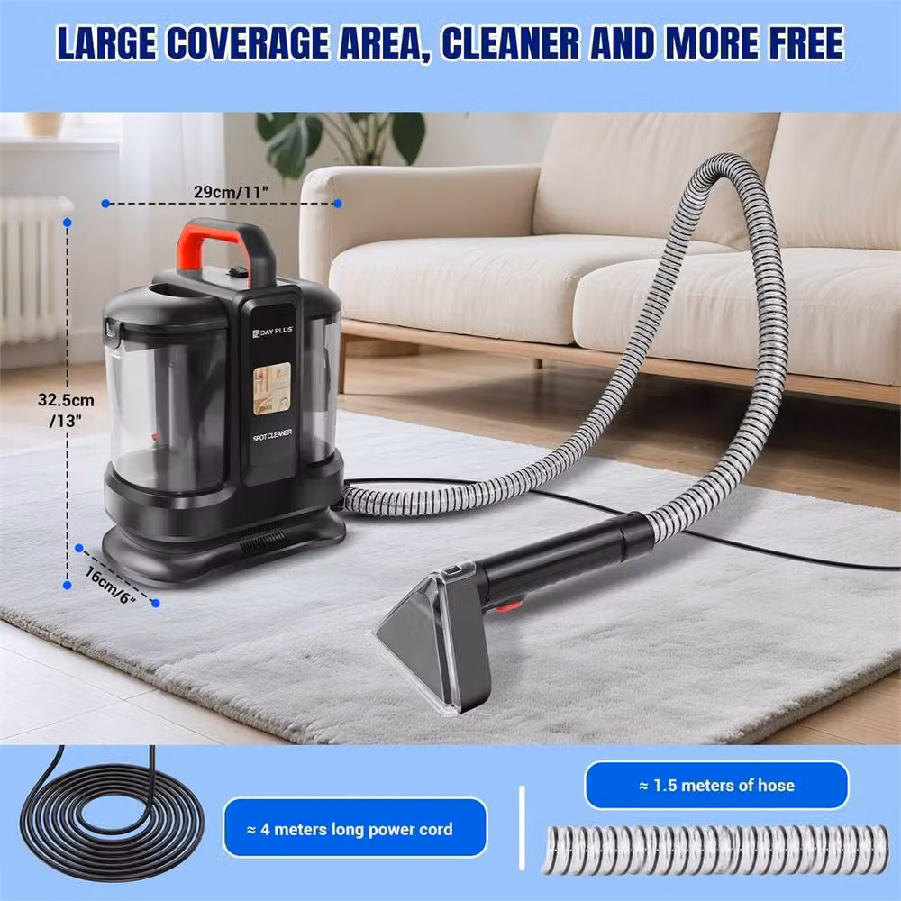 Nordara Handheld Carpet and Sofa Stain Cleaner, 450W, 13500Pa, Black – 2