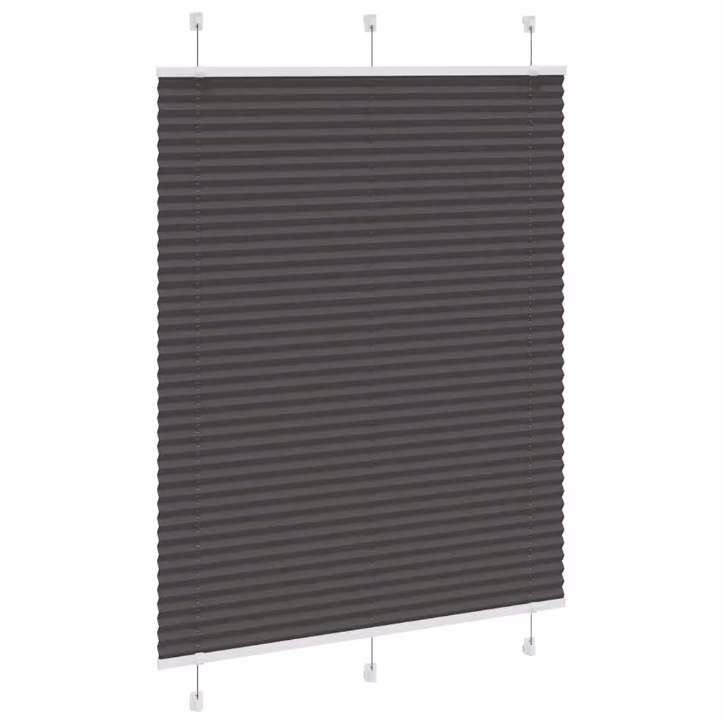 Berkfield Home Single Pleat Black Polyester Semi-Transparent Cord Blind W: 110 cm, H: 100 cm – 3