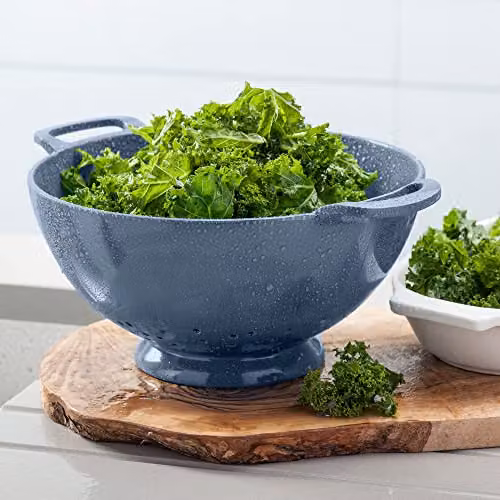 Zeal Melamine Colander with Handles in Blue, 24cm – 2