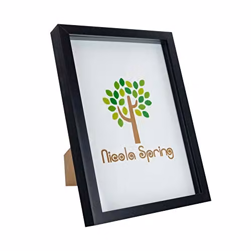 Nicola Spring 3D Shadow Box Photo Frame, Black, A4, W/D/H: 32.0 x 23.3 x 3.5 cm – 1