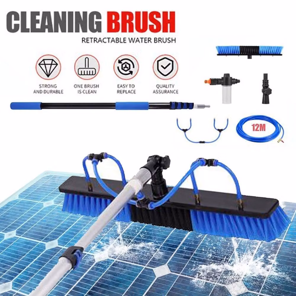 FLAVORA Blue Telescopic Window Cleaner Kit with Squeegee and Microfibre Cloth – 2