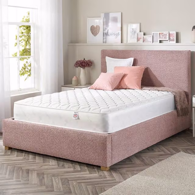 Aspire Essentials Quad Layer Natural Wool 900 Hybrid Mattress, White, W/D/H: 120 x 200 cm